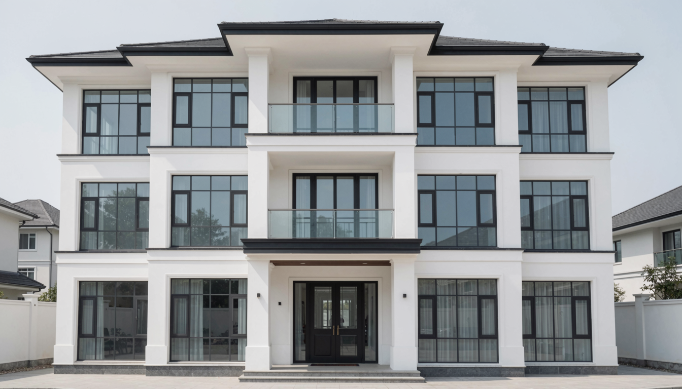 杭州新中式别墅外墙抗碱封闭底漆施工防潮实景