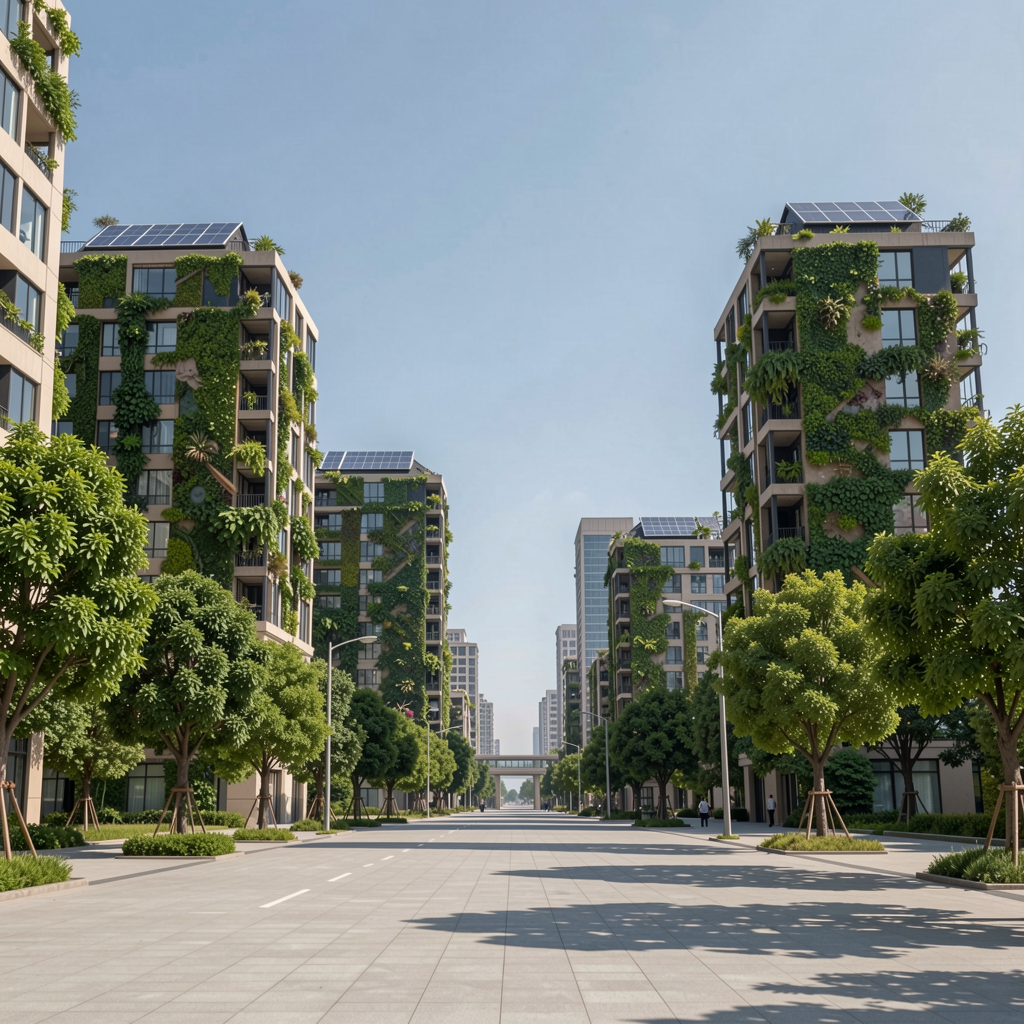 现代绿色节能建筑城市景观
