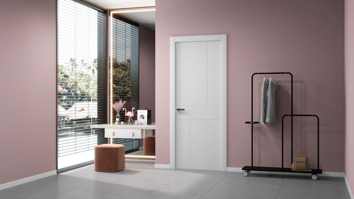 蔷薇色自然光效果 艺术漆粉色墙面容厅