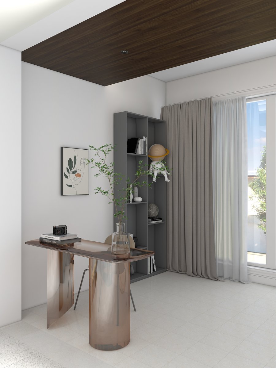 悦屋内墙哔叽灰实景效果图