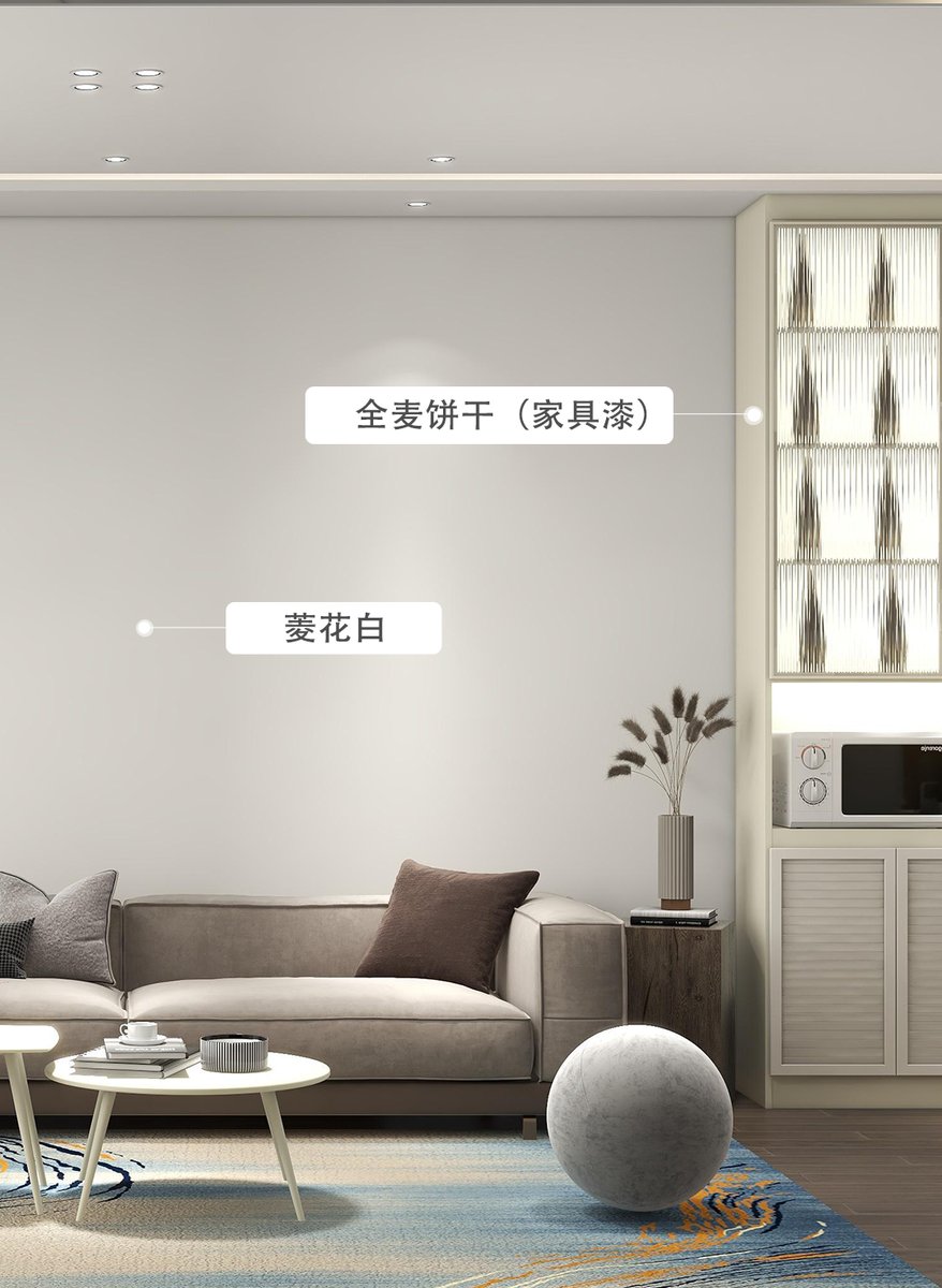 悦屋内墙菱花白实景效果图